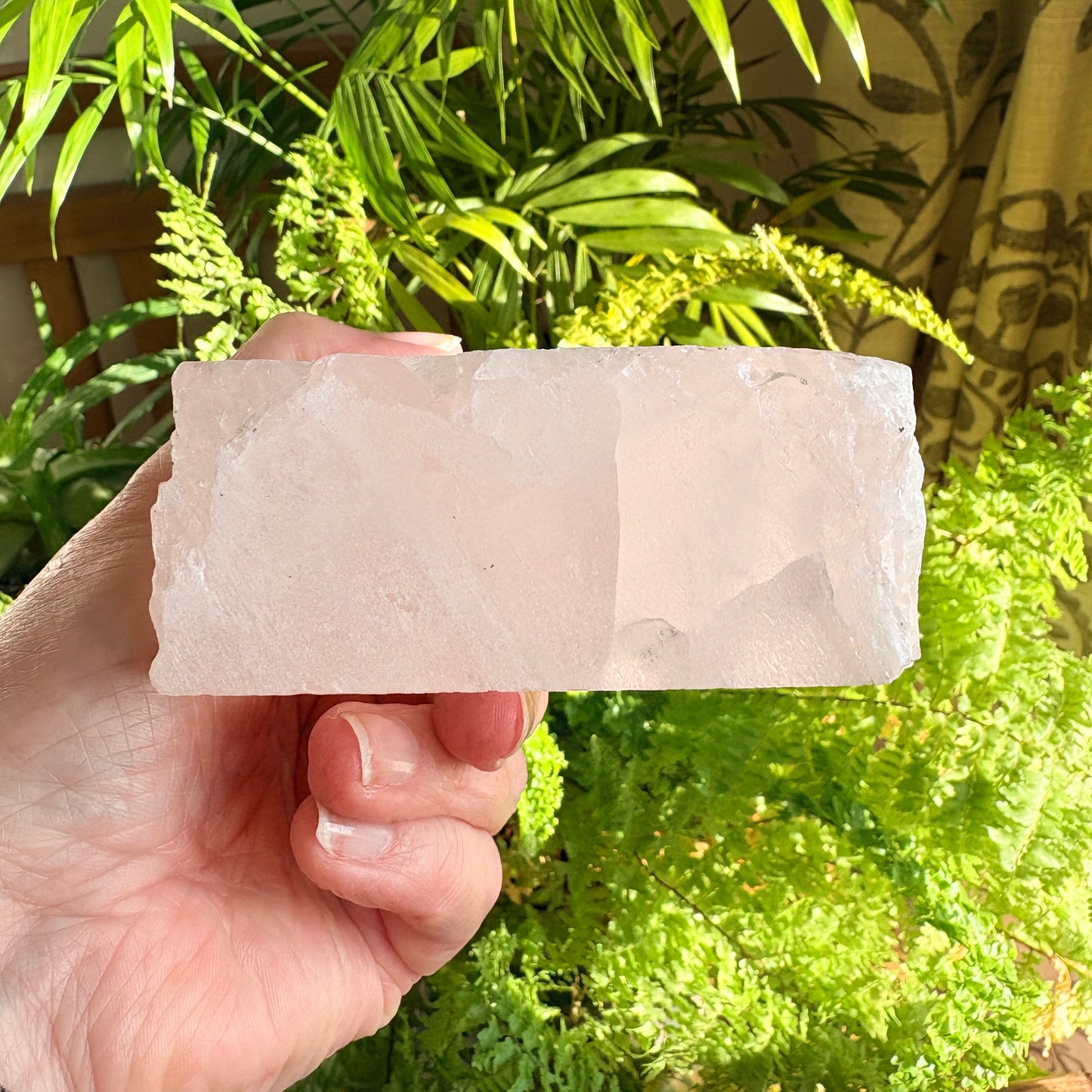 Polished Rose Quartz Crystal With Cut Base