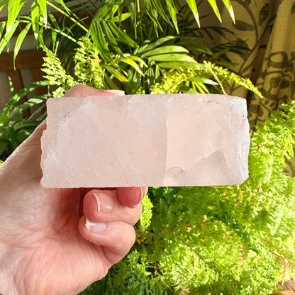 Polished Rose Quartz Crystal With Cut Base