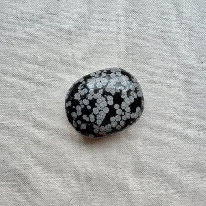 Snowflake Obsidian Palm Stone