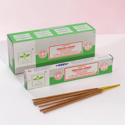 Satya Incense - Healing Herbs (White Sage & Patchouli)