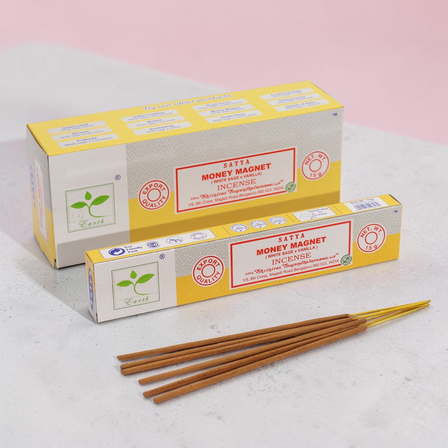 Satya Incense - Money Magnet (White Sage & Vanilla)