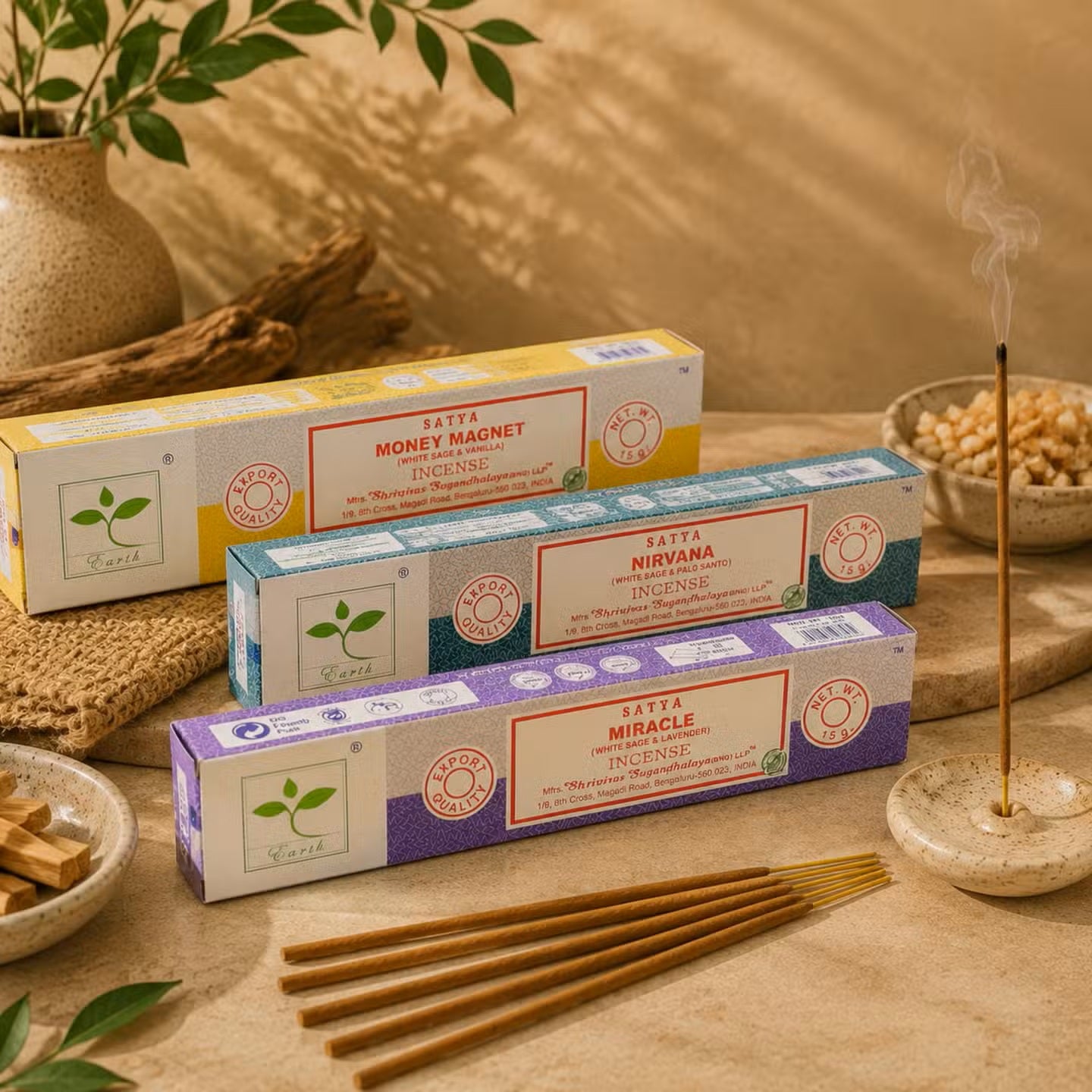 Satya Incense - Royal Touch (White Sage & Frankincense)