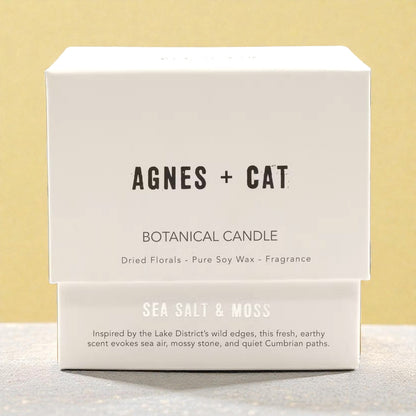 Agnes + Cat Botanical Soy Wax Candle - Seasalt & Moss