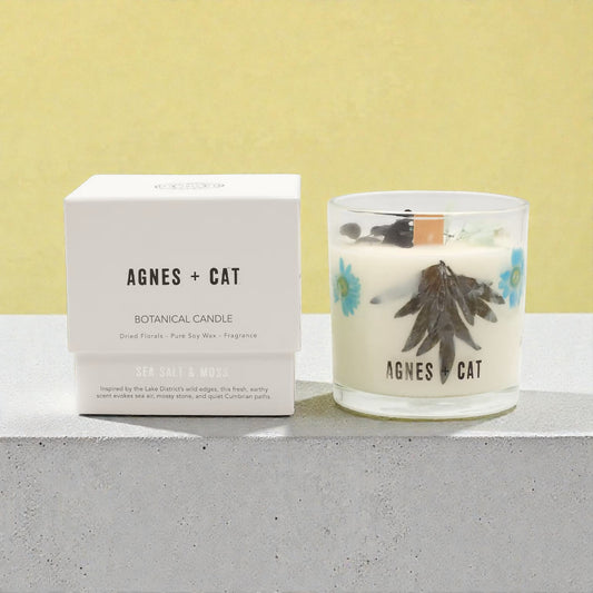 Agnes + Cat Botanical Soy Wax Candle - Seasalt & Moss