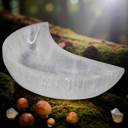 Selenite Crescent Moon Bowl - 15cm