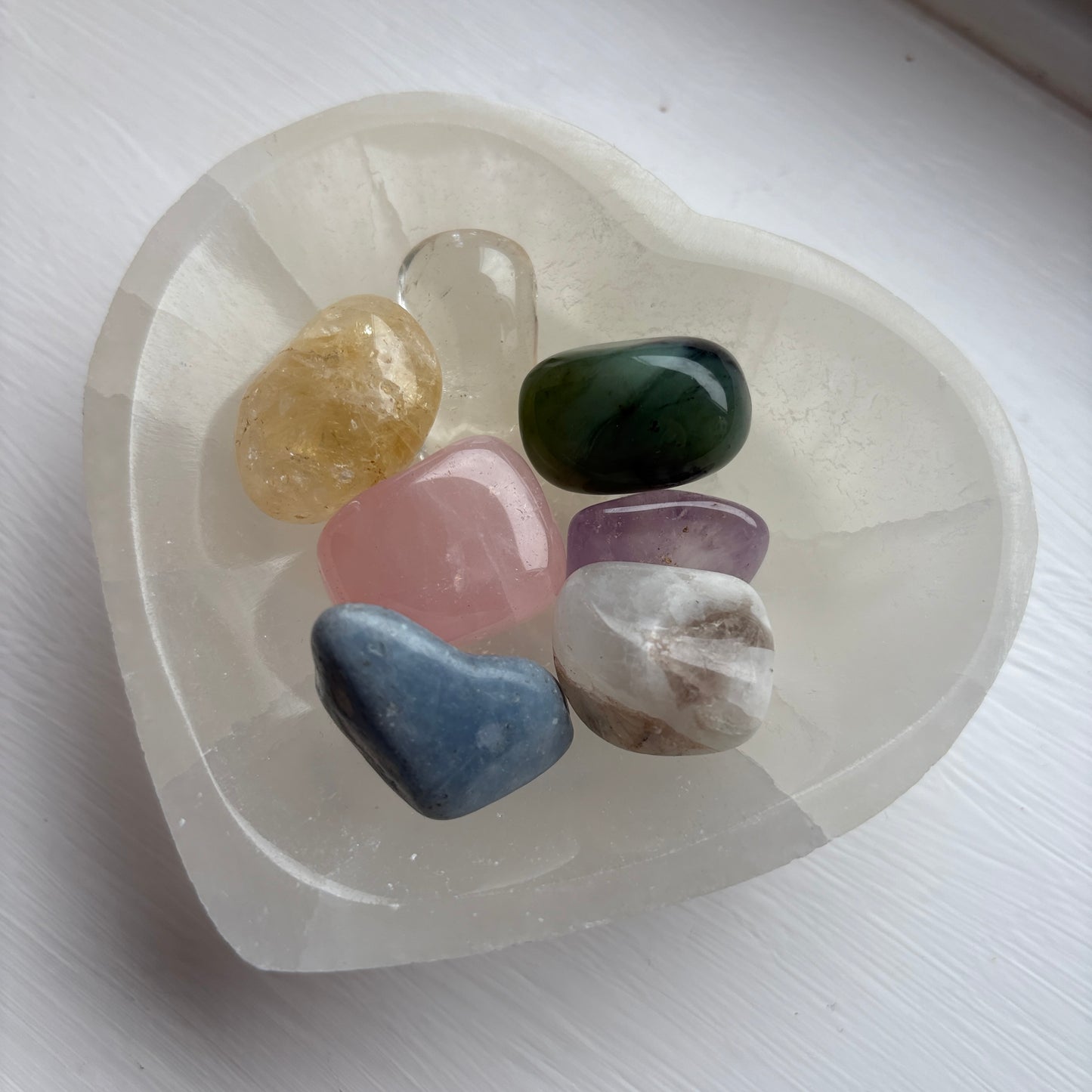 Selenite Heart Healing Set