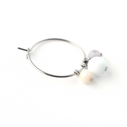 Calm Gemstone Hoop Earrings
