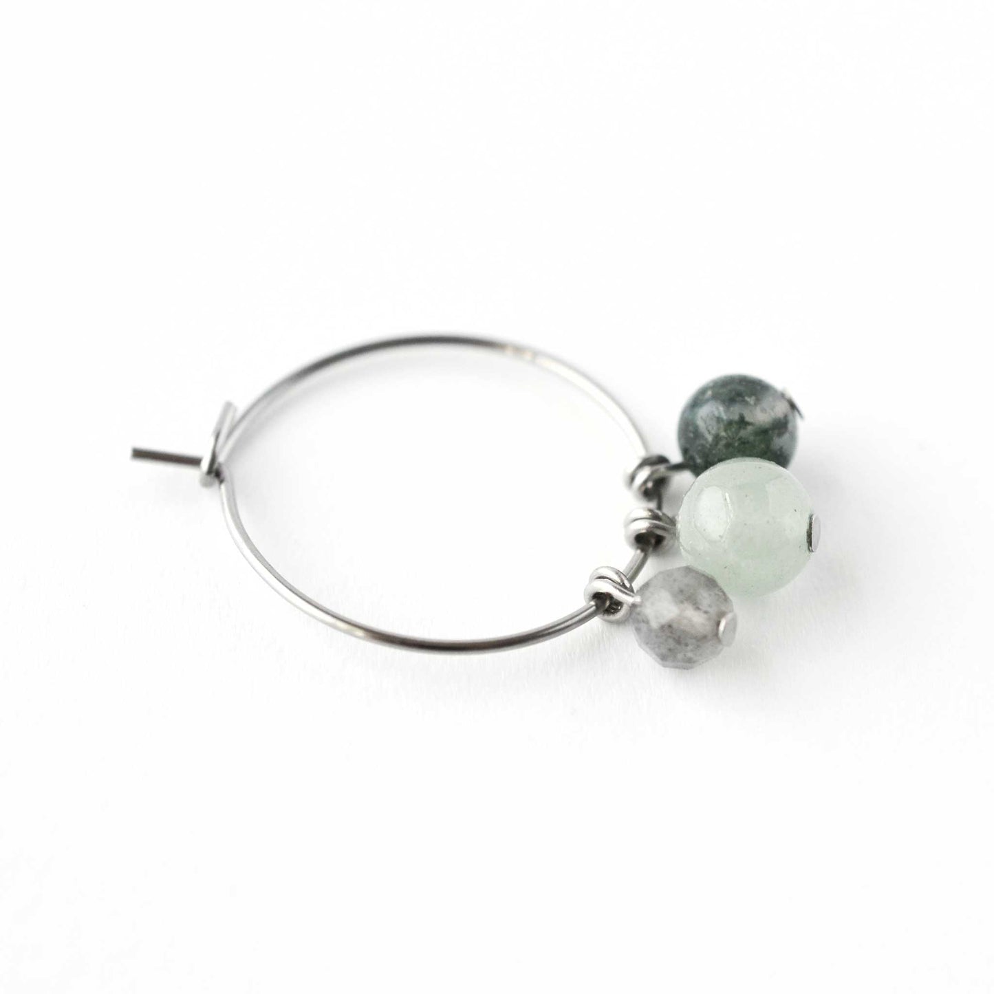 Good Luck Gemstone Hoop Earrings