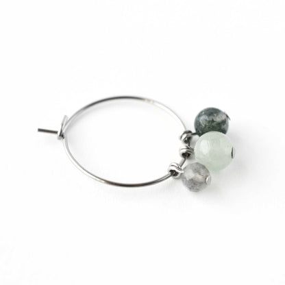Good Luck Gemstone Hoop Earrings