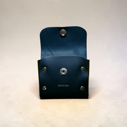Handmade Leather Simple Coin Purse - Black