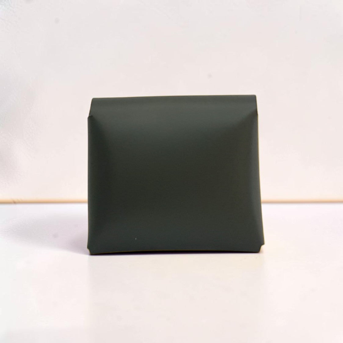 Handmade Leather Simple Coin Purse - Ivy Green