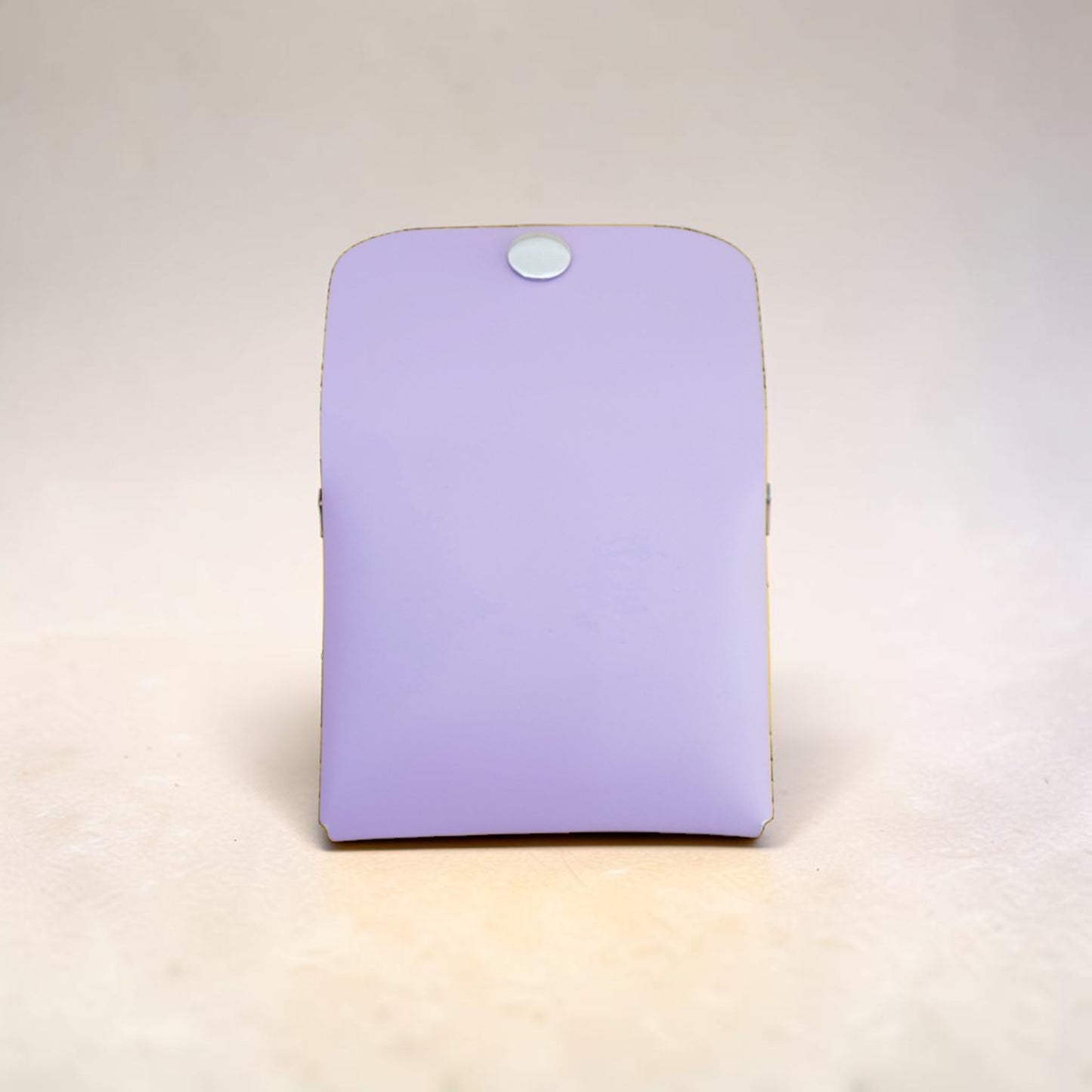 Handmade Leather Simple Coin Purse - Pastel Violet