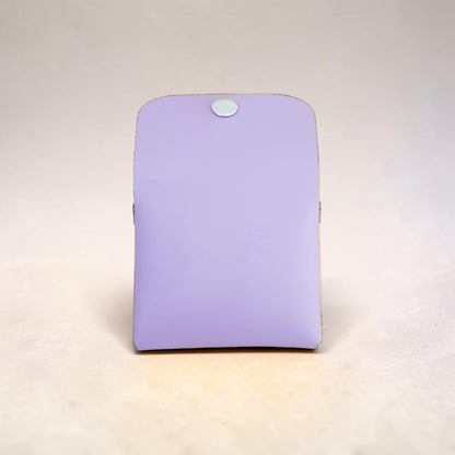 Handmade Leather Simple Coin Purse - Pastel Violet