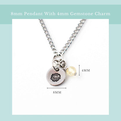 November Birthflower With Birthstone Necklace