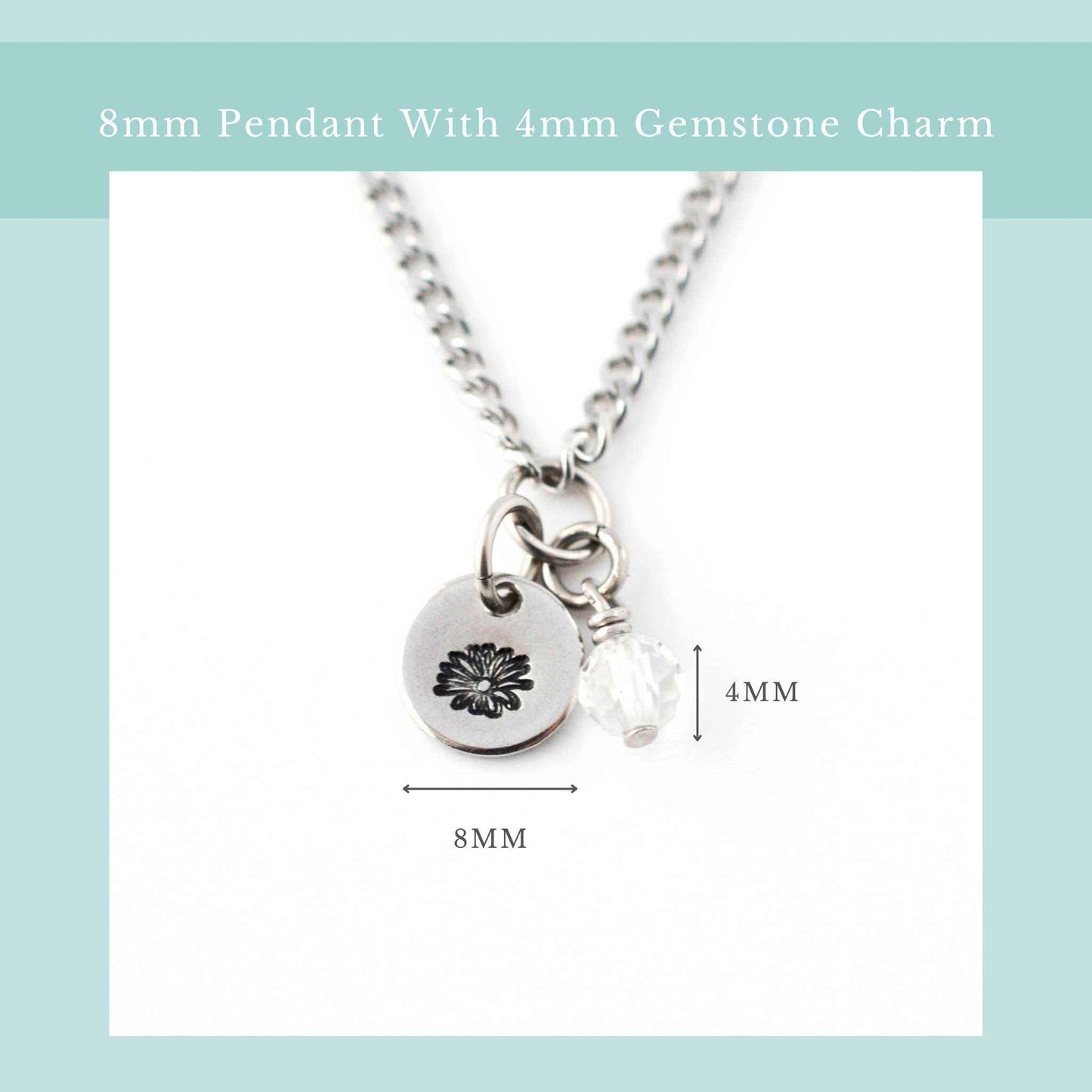 April Birthflower With Birthstone Necklace