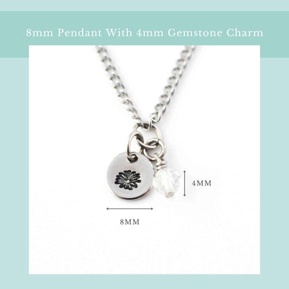 April Birthflower With Birthstone Necklace