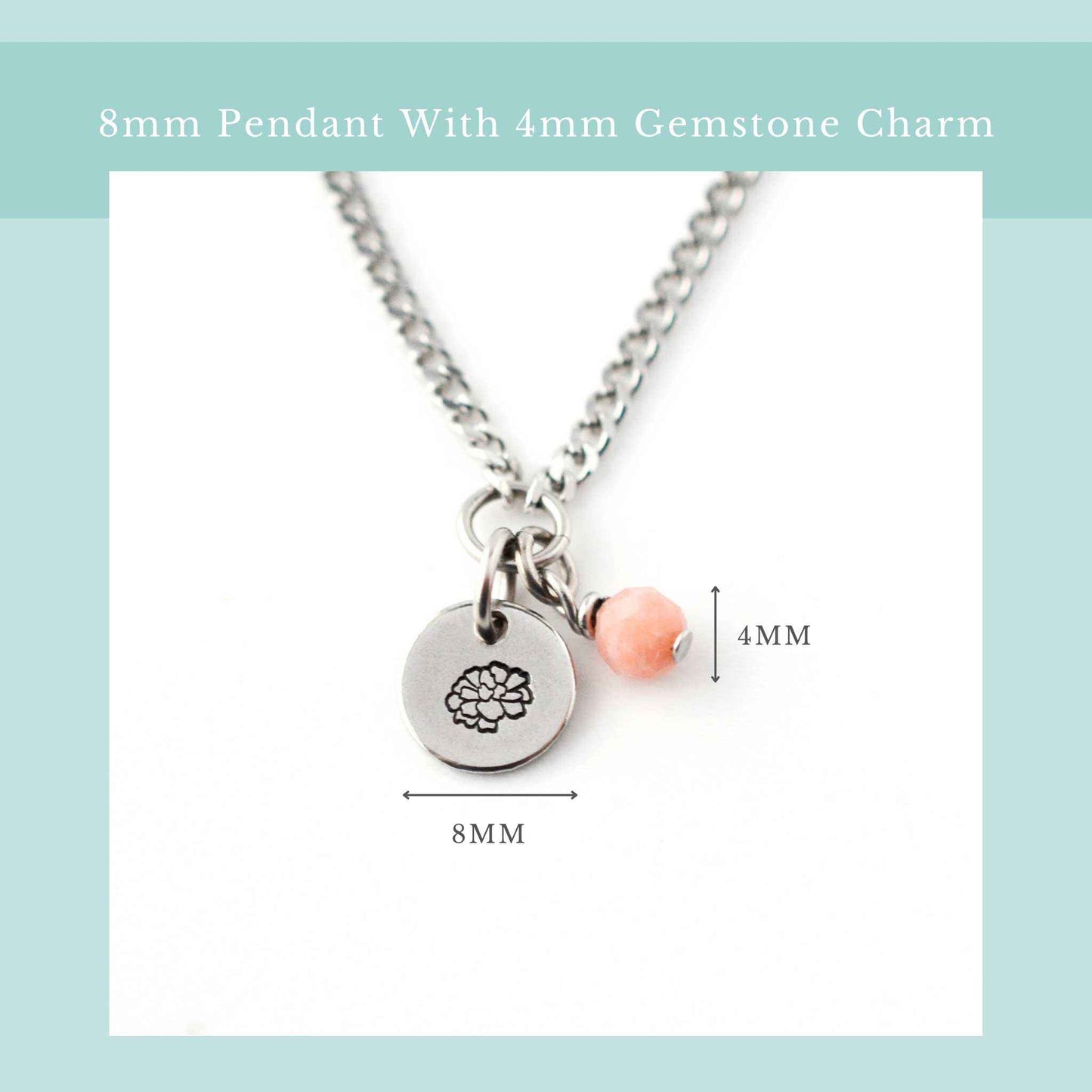 October Birthflower With Birthstone Necklace