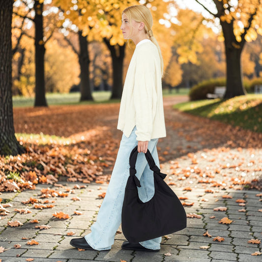 Soft Cloud Knot Bag - Black