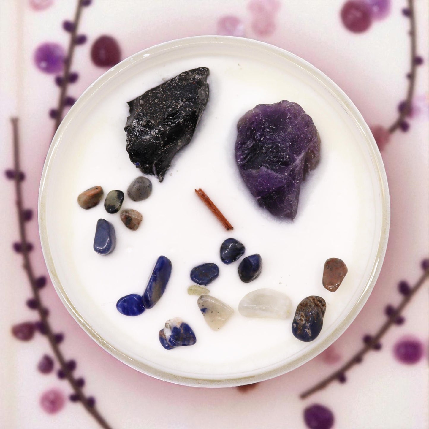 Solar Plexus Chakra Crystal Candle