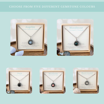 Gemstone Spinner Necklace