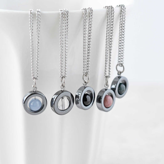 Gemstone Spinner Necklace
