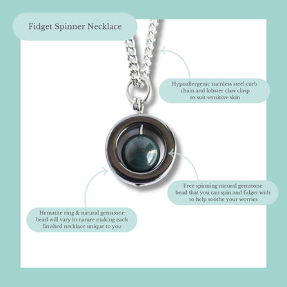 Gemstone Spinner Necklace