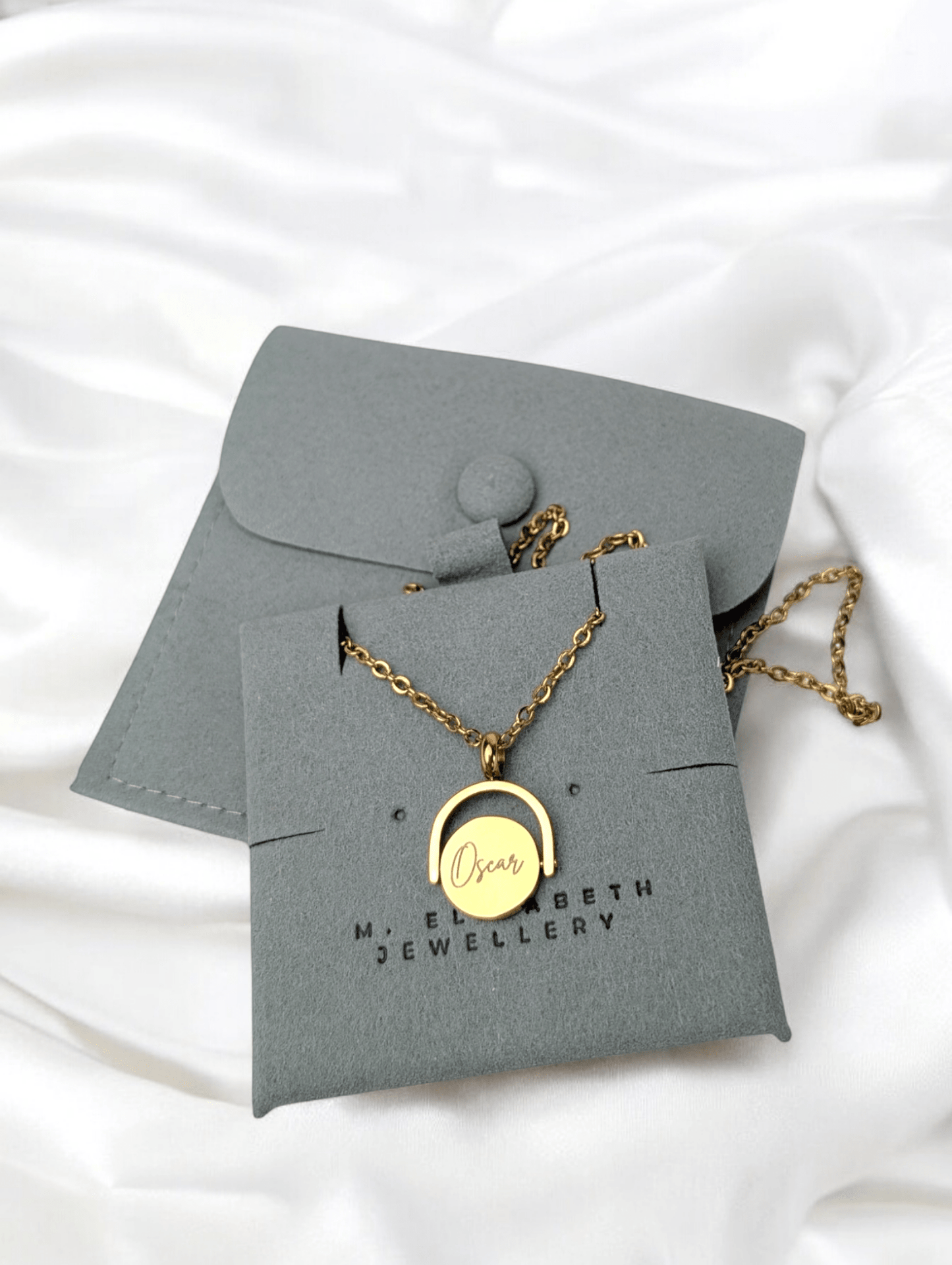 Custom Engraved Spinner Necklace