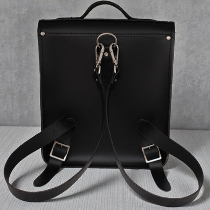 Handmade Leather City Backpack - Studded Black Gothic