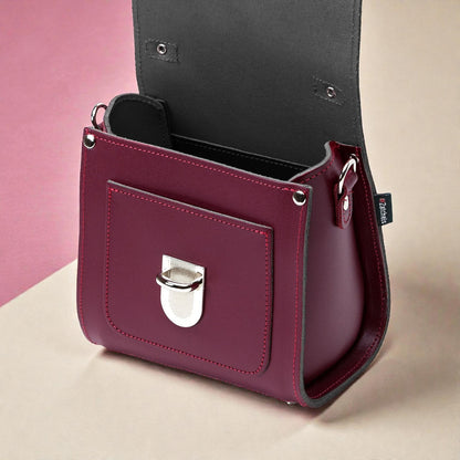 Handmade Leather Sugarcube Handbag - Oxblood