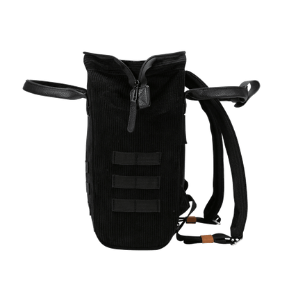 Corduroy Black & Tan Backpack