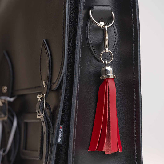 Mini Tassel Bag Charm - Red