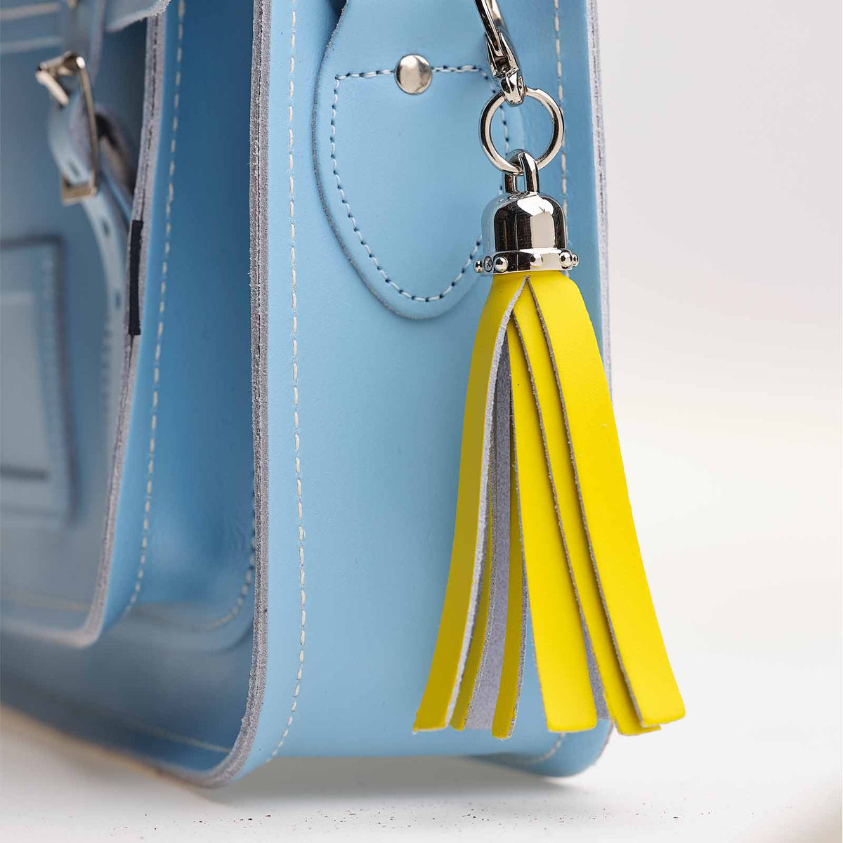 Mini Tassel Bag Charm - Pastel Yellow