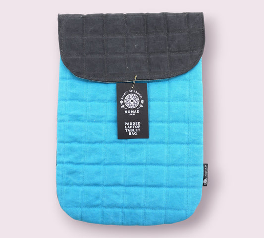 Turquoise Quilted Tech Pouch