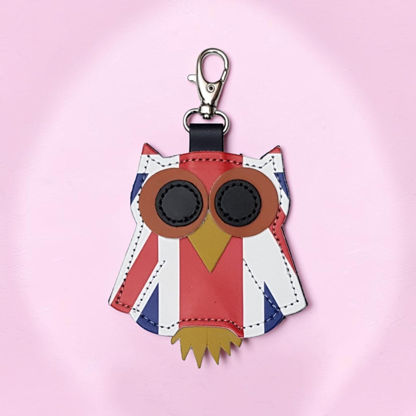 Owl Bag Charm - Union Jack