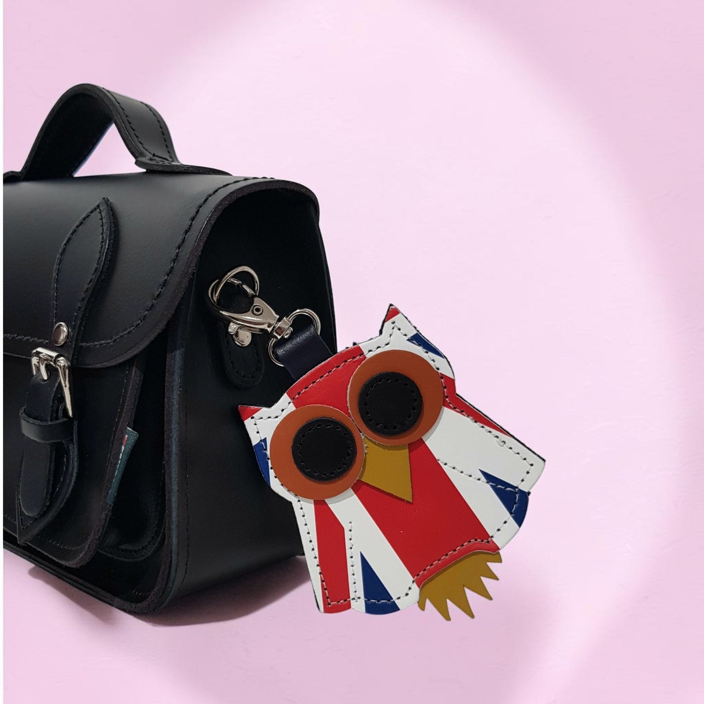 Owl Bag Charm - Union Jack