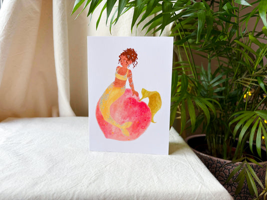 Coral Mermaid Card