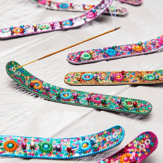 Singing Bell Embroidered Incense Holder
