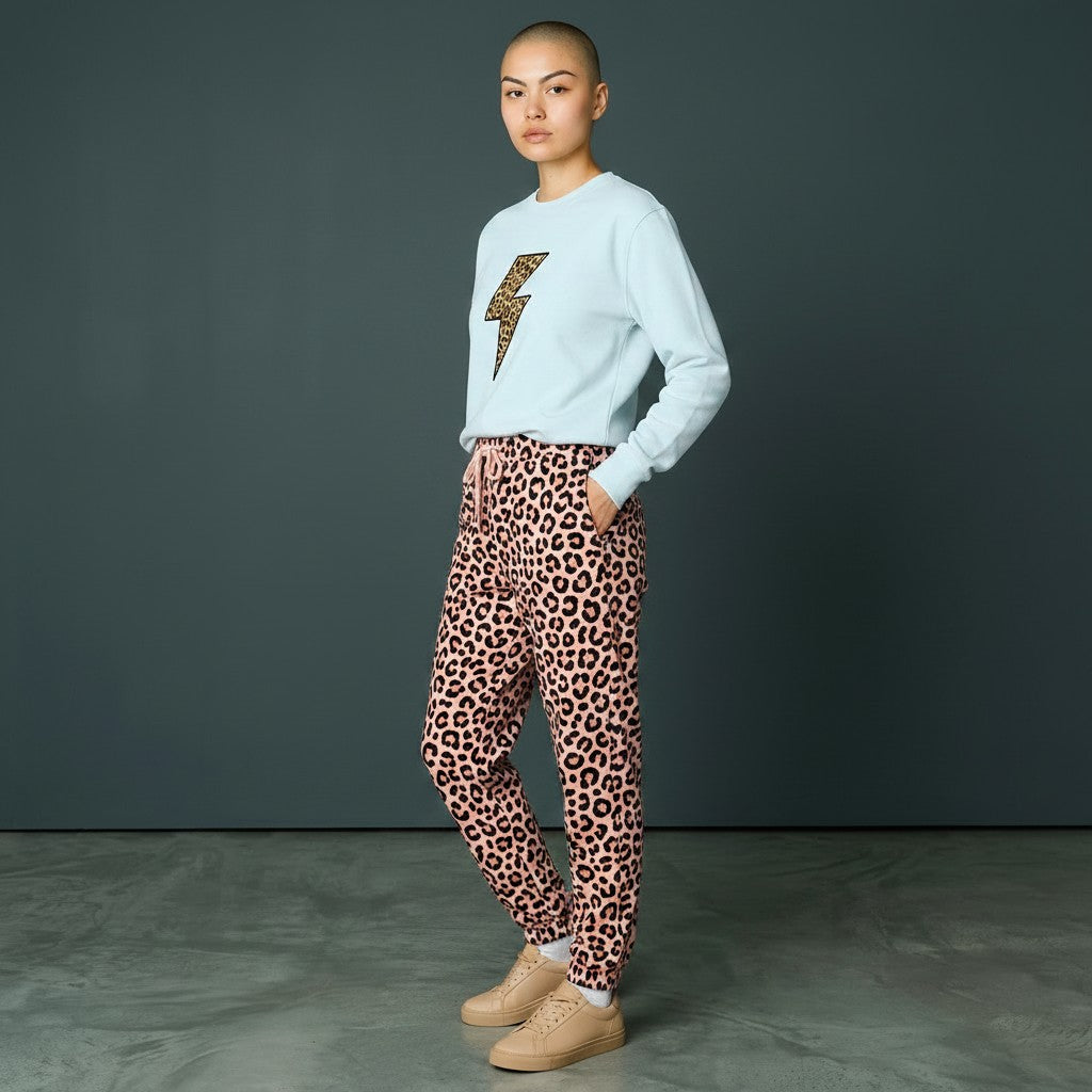 Sky Blue Leopard Lightning Sweatshirt