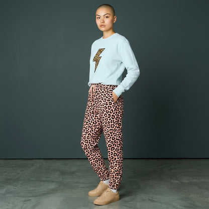 Sky Blue Leopard Lightning Sweatshirt