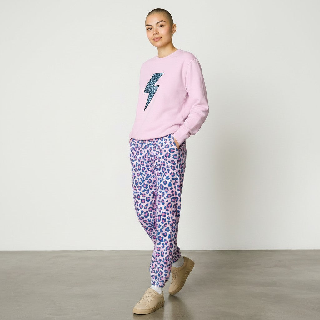Sorbet  Pink Leopard Lightning Sweatshirt