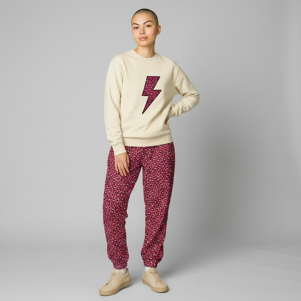 Bone Leopard Lightning Sweatshirt