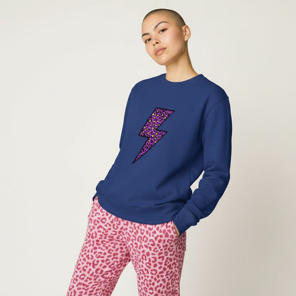 Royal Blue Leopard Lightning Sweatshirt
