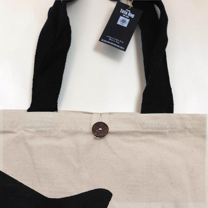 Iconic WTF Black Cat Tote Bag