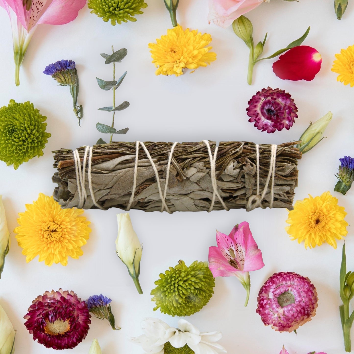 White Sage & Rosemary Smudge Stick (4 inch)