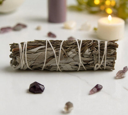 White Sage & Rosemary Smudge Stick (4 inch)
