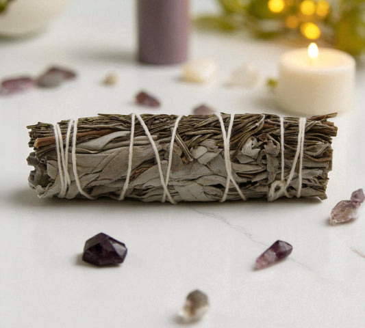 White Sage & Rosemary Smudge Stick (4 inch)