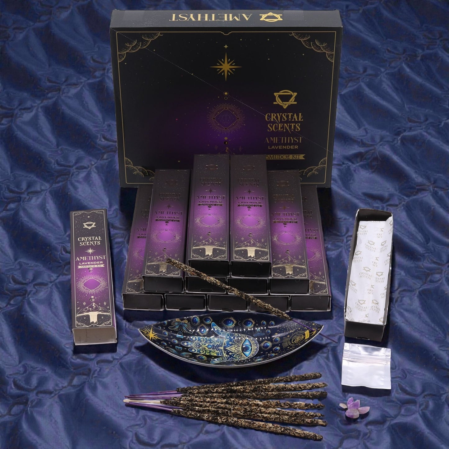 Amethyst Crystal Scents Smudge Incense - Lavender