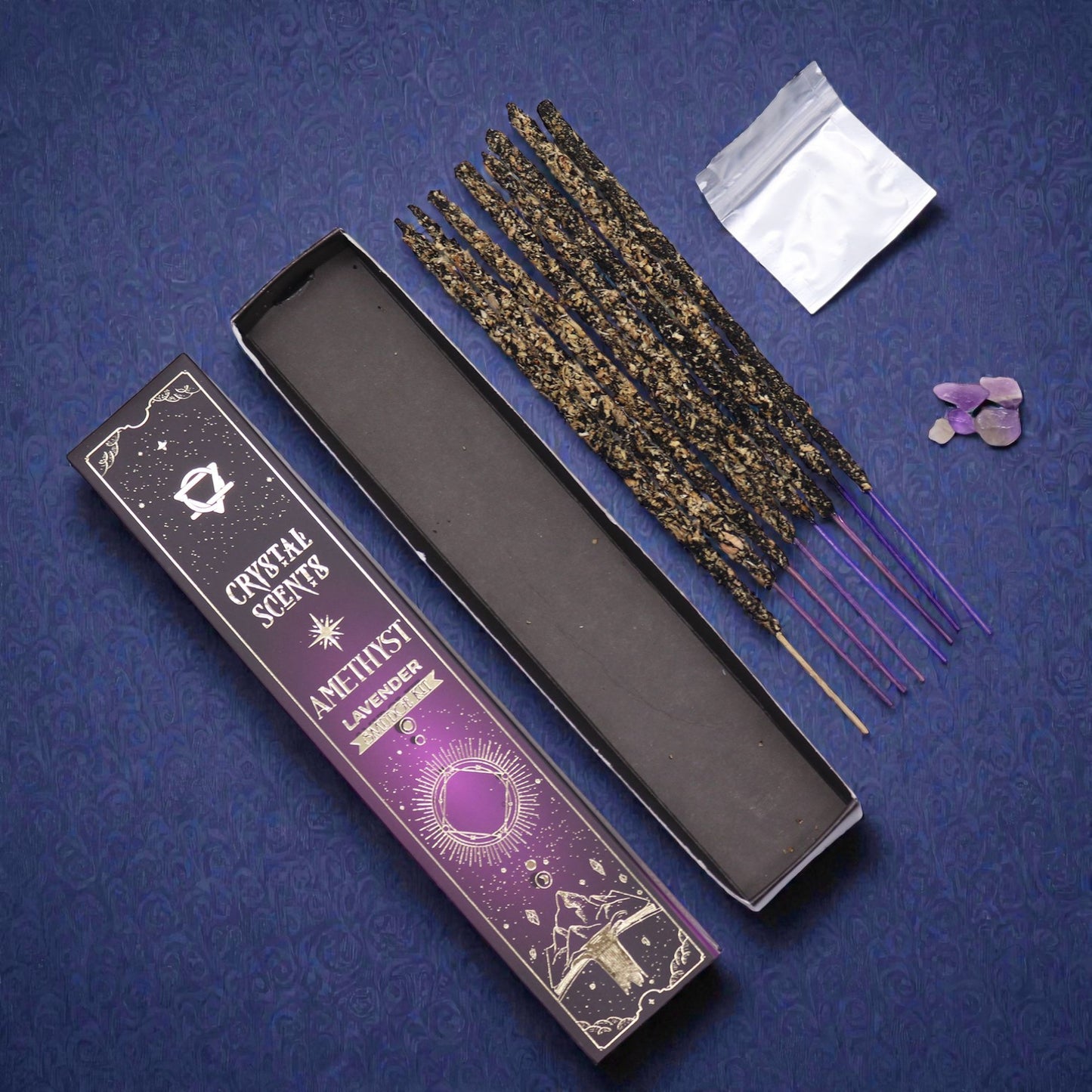 Amethyst Crystal Scents Smudge Incense - Lavender