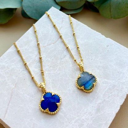 Tyche Gemstone Necklace: Labradorite