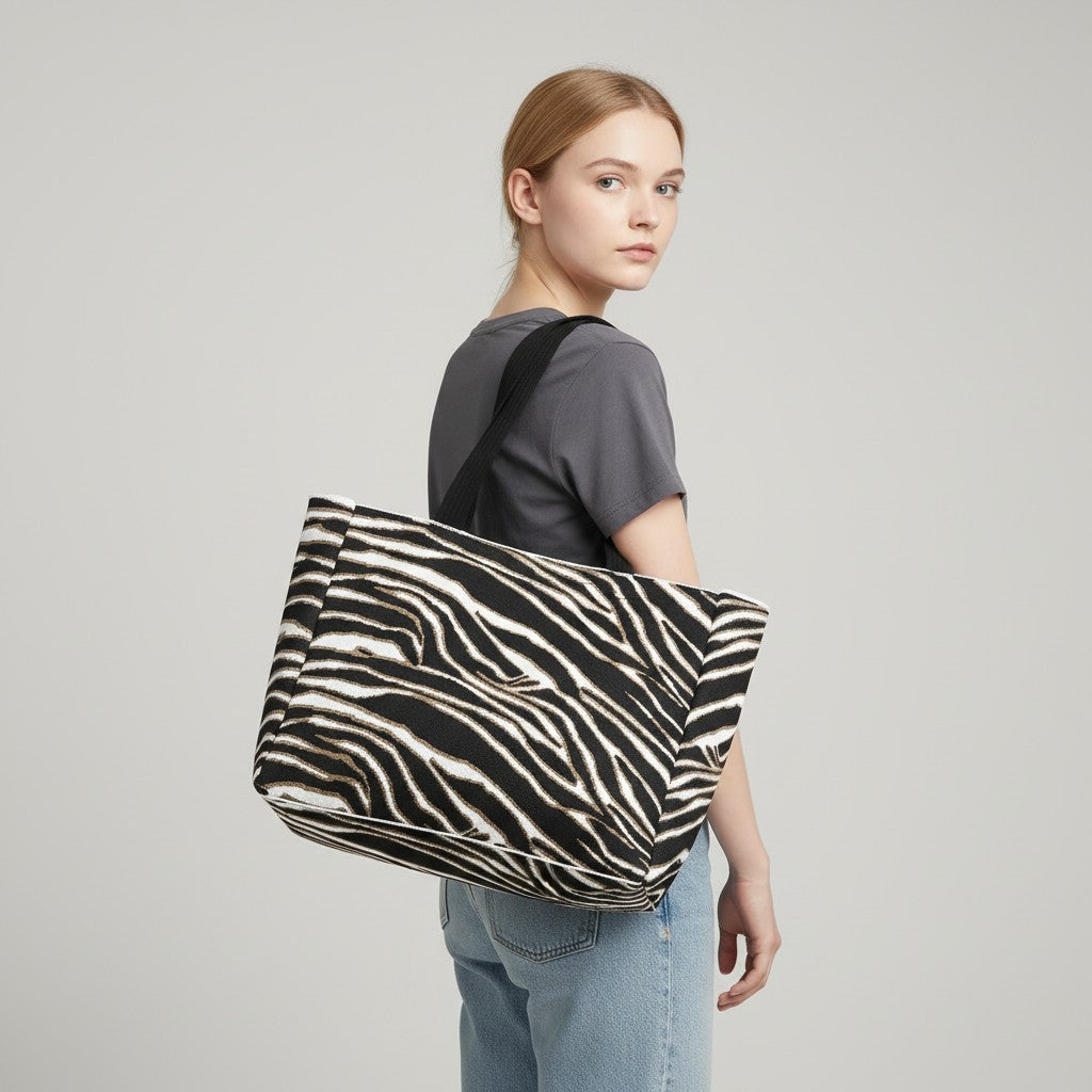 Zebra Stripe Tote